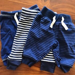 3 pairs of baby boy paints 0-3 months